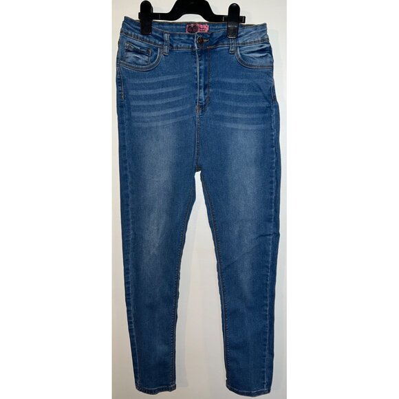 Wave Jeans Denim - Wave Jeans Womens Skinny Fit Blue Denim Jeans Size 15/16